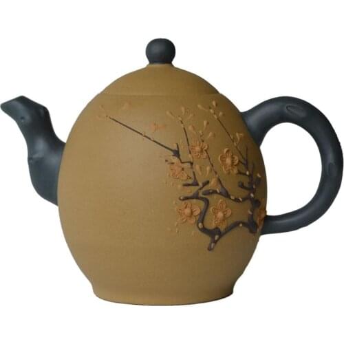 Yixing teapot 370ml handmade plum blossom Dragon egg Zisha Tea pots Chinese purple clay kungfu ceramics teaware kettle Soak puer