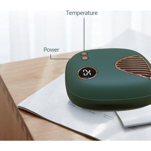 5000mAh Pocket Hand Warmer Heater USB Rechargeable 2 in 1 Electric Handwarmer Power Bank Phone Charger K0AB