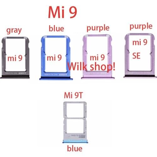 Sim Tray Holder For XiaoMi Mi 9T 9 Lite CC9 SE SIM Card Tray Slot Holder Adapter Socket Repair Parts