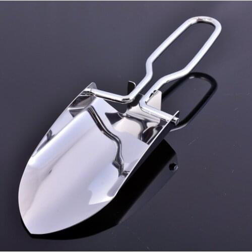 Mini Military Shovel Tactical Folding Stainless Steel Shovel Outdoor Camping Spade Survival Emergency Tools Digging Supplies #YJ