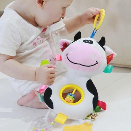 Cartoon Animal Baby Kids Rattle Toys Plush Hand Bell Baby Stroller Crib Hanging Rattles Infant Baby Toys Gifts