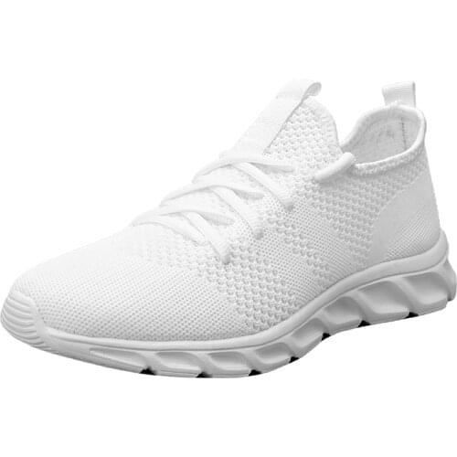 Mens casual shoes, outdoor sneakers, comfortable and breathable mesh, thick-soled socks shoes, light large size couple womens