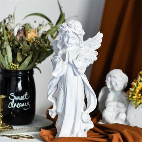 Nordic Creative Angel Fairy Ornaments Crafts Resin Statue Decor Home Living Room Bookcase Sculpture Decoration Accessories