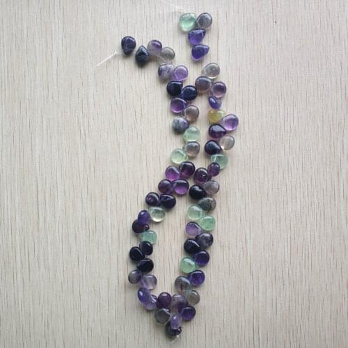 Wholesale 65pcs/lot 10X12mm fashion high quality natural fluorite drop teardrop spacer beads for jewelry making free shipping
