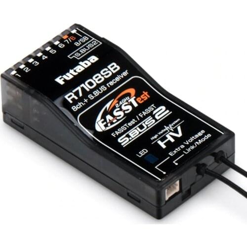 Original Futaba R7008SB 8CH S.Bus2 SBUS FASSTest 2.4G Receiver for 14SG/18MZ/18SZ Radio Controller RC DIY Toys