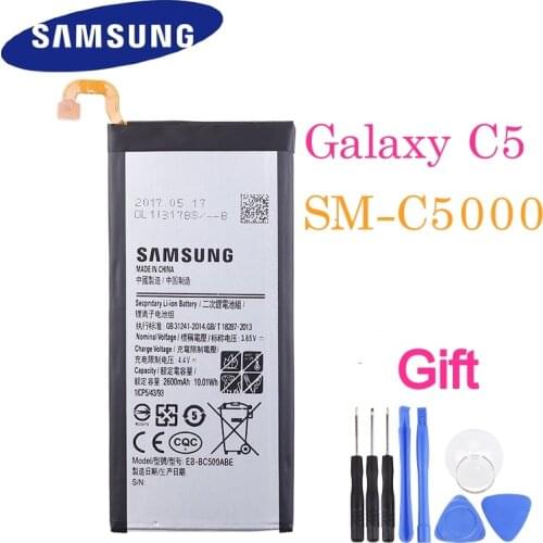 Original Replacement Battery EB-BC500ABE For Samsung Galaxy C5 SM-C5000 Cell Phone Rechargeable Batteria 2600mAh
