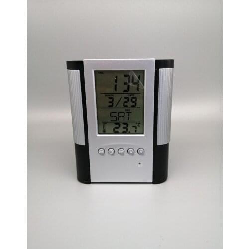Portable office stationery calendar creative new pen holder birthday alarm clock countdown temperature display