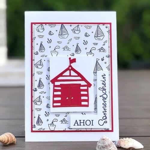 2pcs Seaside House Dies Metal Cutting Dies for Scrapbooking Dies Cut Dropshipping New 2021 Hot Selling Greeting Card Decorative