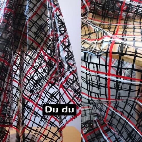 50x135CM Color Transparent TPU Fabric Waterproof Crystal Thin Membrane Waterproof Clothes Bags TPU Fabric DIY