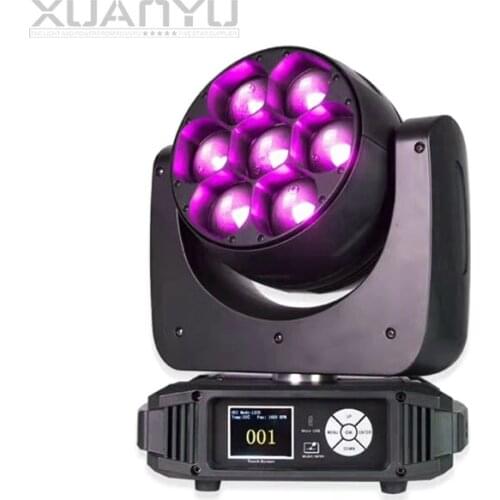 Stage lightboat LED zoom moving head beam light high power 7*40W wall washer light DJ pixel party light
