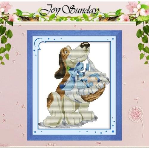 Dog Nanny Patterns Counted Cross Stitch 11CT 14CT Cross Stitch Set Wholesale Animals Cross-stitch Kit Embroidery Needlework
