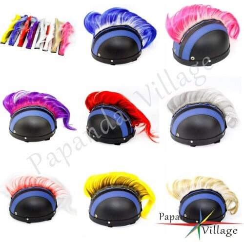 8 Color Helmet Mohawks Outdoor Riding Cap Helmet Decoration For Snowmobile ATV BMX Bike Ski Snowboard Paintball Helmets Hair