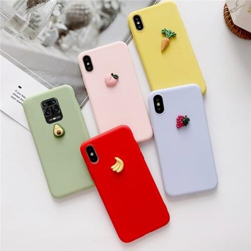 3D fruit Silicone Case For Samsung A51 A71 Galaxy A50 A70 A10E A20E A10S A20S A30 A40 A20 M10 M20 M30 M40 A81 A30S A50S Cover