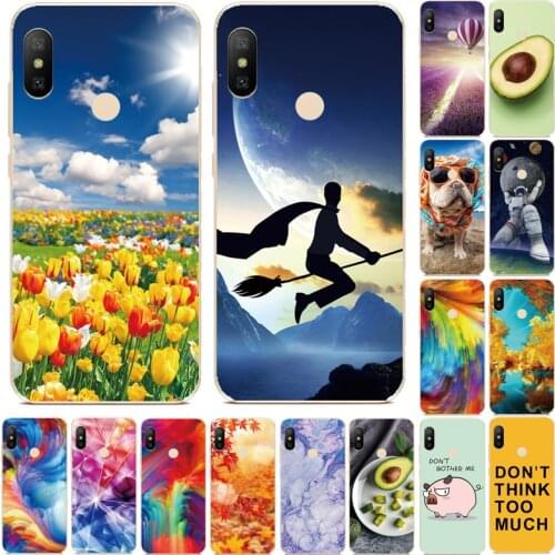 Silicone Phone Case for Xiaomi MI A2 Lite Case Cartoon Soft TPU Back Cover Phone Shell for Xiomi MI A2 MiA2 LITE Bumper Coque
