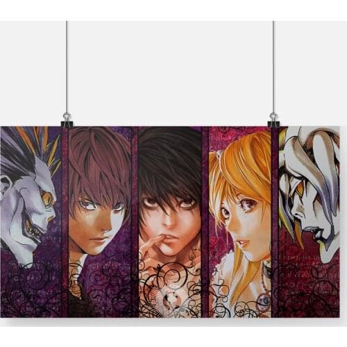 Light Yagami Ryuk L Ryuzaki Misa Amane Poster Framed Wooden Frame Canvas Painting Wall Art Decor Study Home Decoration Prints