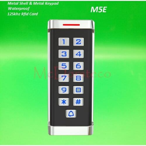 12V24V Proximity Card Access Control rfid IC Card Waterproof Door Access Control System Metal Case & keypad with blue backlight