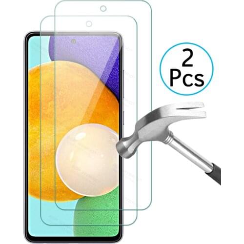 2Pcs Tempered Glass For Samsung Galaxy A52 A72 A32 A42 A12 A02 A02s 5g 4g A 52 Protection Film HD Shield Sklo Light Full Cover