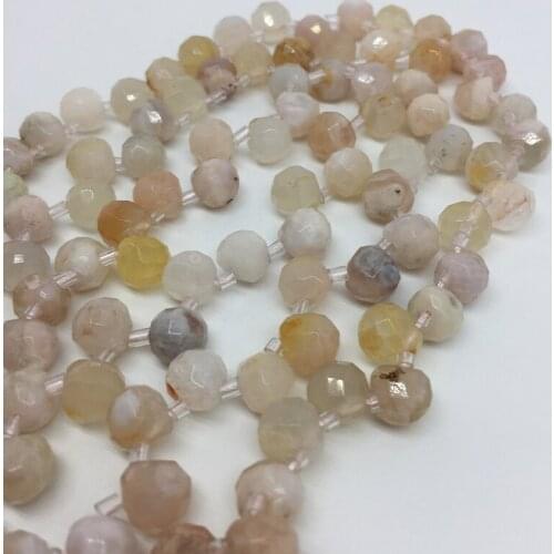 7 X7mm Natural Mineral Cherry Agate Powder Faceted Stone Gemstone Loose Beads For Jewelry Making Pendant Beads for Necklace