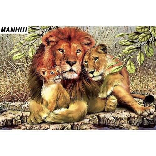 Diamond Embroidery Diy Diamond Painting Cross Stitch Kits Diamond Mosaic Lion Full Square Diamond Embroidery AD331