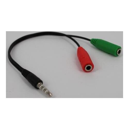 Dinto New 3.5mm Jack 1 male to 2 female Headphone Splitter Cable Extension Mic+Audio Adapter for Laptop PC Earphone