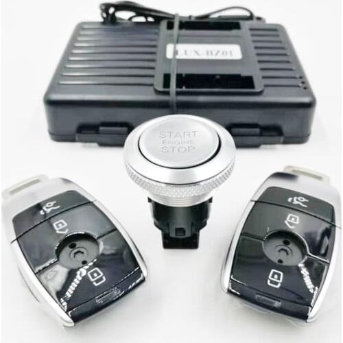 For Mercedes Benz C Class 2010-2015 Add Car Push Start Stop System Remote Starter and Keyless Entry System with 2 New Remote Key