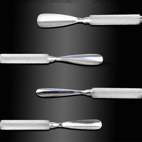 Double Sided Nail Cuticle Pusher Finger Dead Skin Remover Stainless Steel Cleaner Nail Art Pedicure Tool