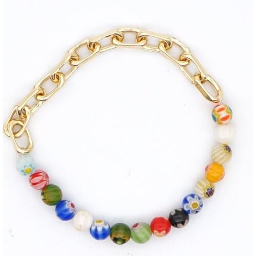 Go2Boho Stainless Steel Chain Bracelet Boho Jewelry For Women 2020 Fashion Popcorn Bead Bracelets High Quality Pulseras Mujer