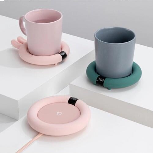 Coffee Warmer Cup Heater Smart Touch Adjustment 3 Gear Mug Office Desk Milk Tea Warmer Coaster Constant Temperature Mat