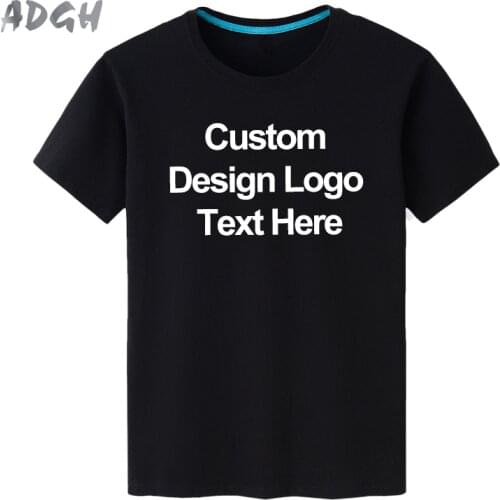 Summer Men DIY Custom Black And White T-Shirt Boy Hip Hop Tee Shirt Camisa T-Shirt Mens Short sleeve Tops Printed T Shirts Free