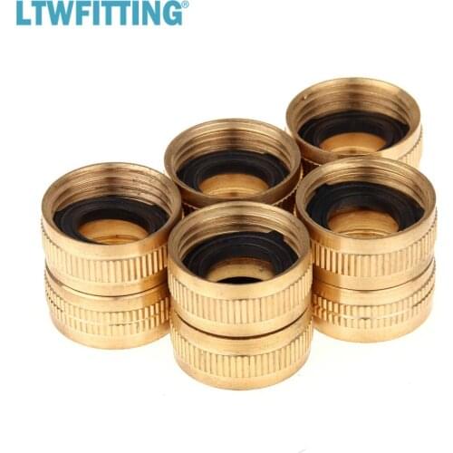 LTWFITTING 3/4" FHT x 3/4" FIP Brass Swivel Hose Adapter, Brass Garden Hose Fitting