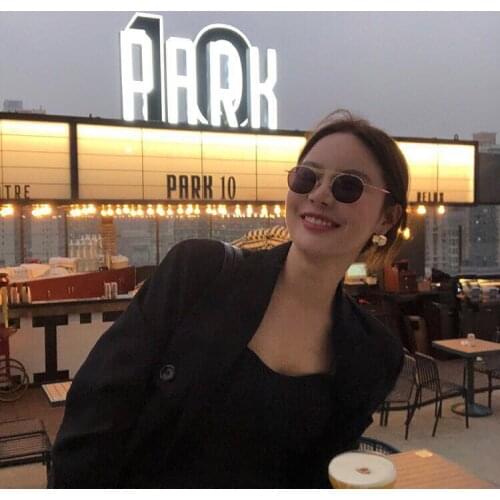 Classic Circle Titanium Steel Wild Fashion Earrings for Girls