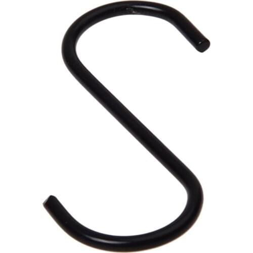 New 1 x 3" S-Shape Metal Hook---Black