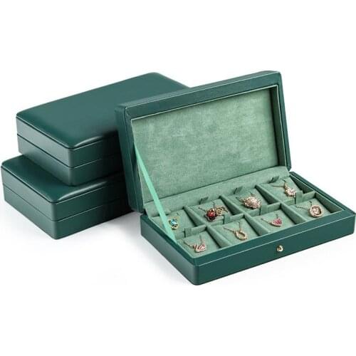 Simple Portable Leather Fashion 8-Bit Jewelry Ring Storage Box Earrings Pendant Necklace Jewelry Box