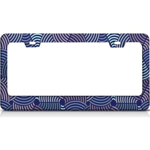 Peceeta Elephant License Plate Frame 2 Holes 1 Frame Matte Aluminum Car Accessories License Plate Holder Chrome white 16x31cm"]