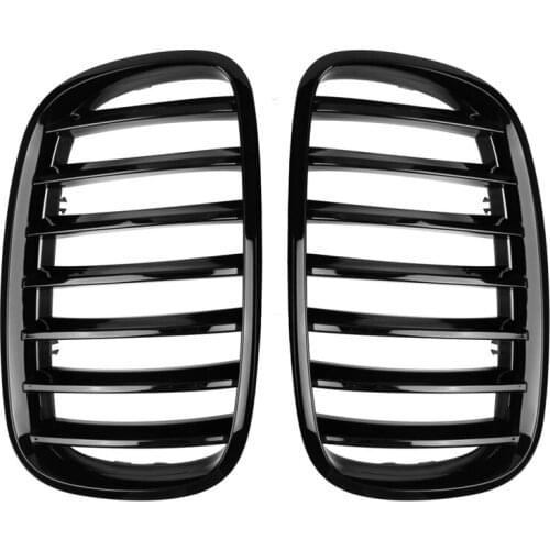 Car Gloss Black Front Bumper Intake Kidney Grills Grille for BMW E70 E71 X5 X6 2007-2013