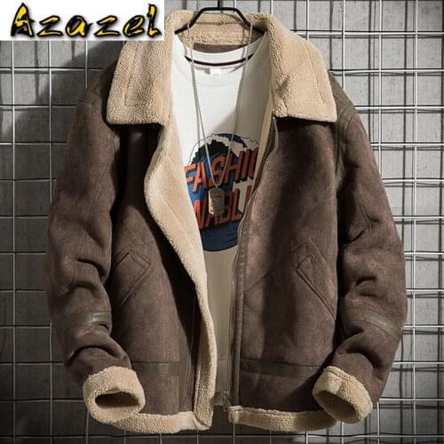 Russian Automotive Mens Fur Lined Jackets Plus Size 5XL Man Clothing Real Picture Warm Winter Mens Faux Fur Leather Coats A903