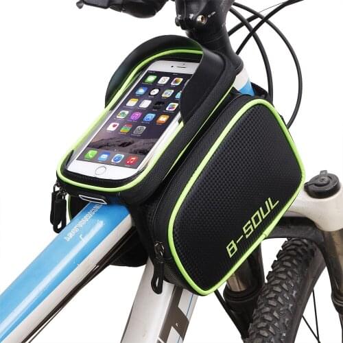 Bike Bag Front Beam Bag Cycling Mobile Phone Pack Waterproof Mountain Bike Saddle Bag Phone Bag Riding Bag Accessories