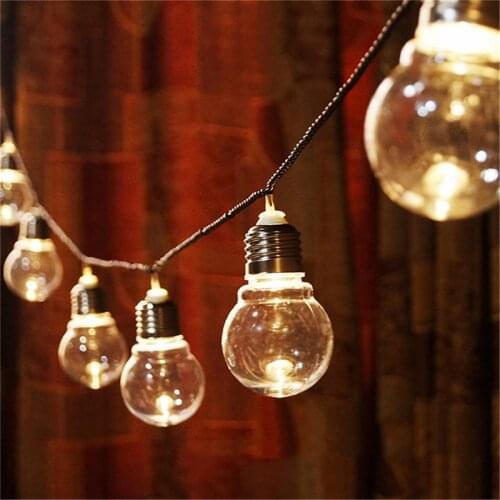Wedding Party Bedroom Living Room Garden Decor 3M 20 Bulbs LED Fairy Lights Battery Power Bulb Garland Light String Christmas