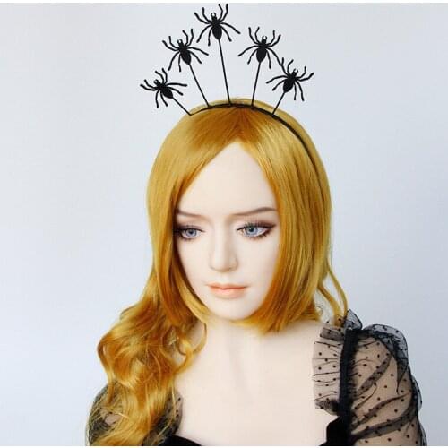 Free shipping Fashion Women black spider headband girls Halloween headwear ladys Gothic Masquerade hair accessories