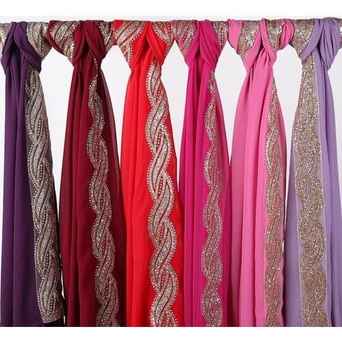 Summer autumn women elegant headscarf Chiffon thin solid gold lace shiny long scarf versatile beach holiday seaside Silk scarf