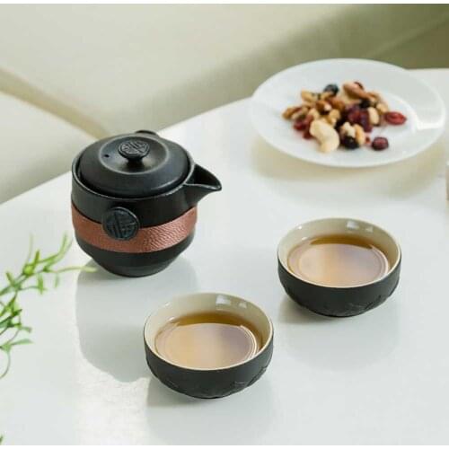Chinese Style Kung Fu Tea Set Longjing Cup Travel Portable Tea Set Teacup Crafts Ornaments Birthday Present Office Decoration