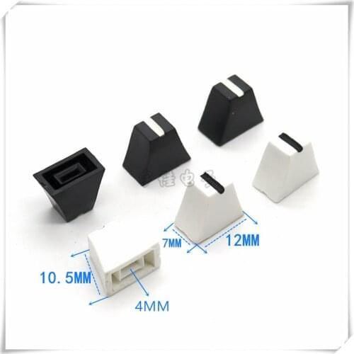 10 Piece 12*7*10.5MM straight slide potentiometer mixer push rod cap plastic console volume hat inner hole 4MM