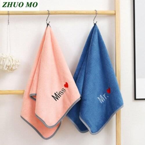 2pcs/lot 35*75cm face Towels bathroom pink Super absorbent Couple gift wedding decoration bride to be for home travel towels