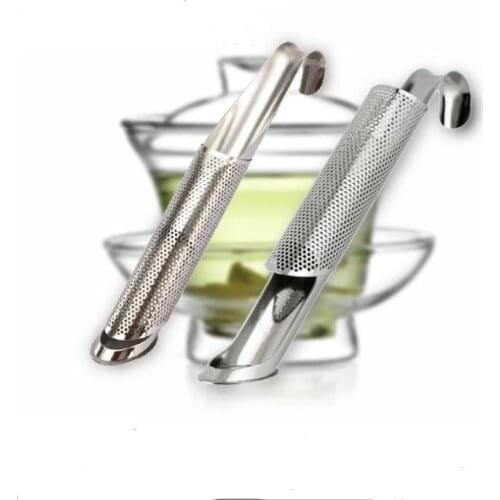 200PCS Tea Strainer Amazing Stainless Steel Tea Infuser Pipe Design Touch Feel Good Holder Tool Tea Spoon Infuser Filter SN3413