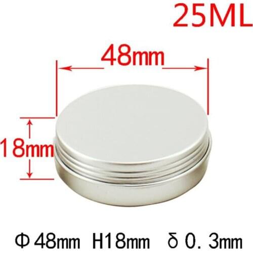 25g silver aluminum jar/tin/can with aluminum lid. metal tea tin,25ml sample/mini aluminum jar F20173883