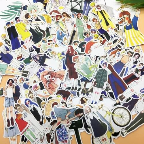 280pcs Cute Girls sticker for diary books decoration adhesive stickers / self made DIY Street pat Cool Girl sticker/ waterproof