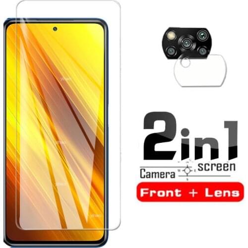 2in1 camera lens screen protector protective glass For xiaomi poco x3 Glass xiomi xaomi xiami mi poco x3 x 3 3x NFC pocox3 Film