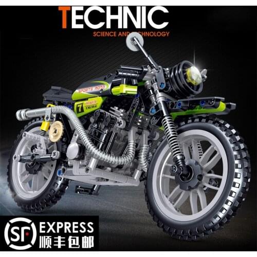 477pcs City Speed Champion Motorbike Building Blocks High-Tech Off-Road Haulage Motor Motorcycle Race Bricks Toys Children