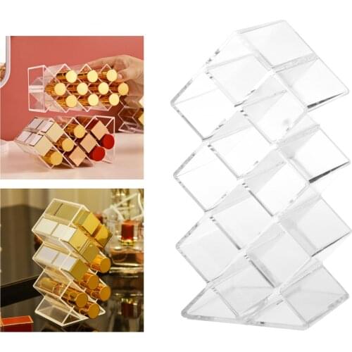 10 Grids Acrylic Makeup Organizer Storage Box Cosmetic Lipsticks Display Case Holder Stand