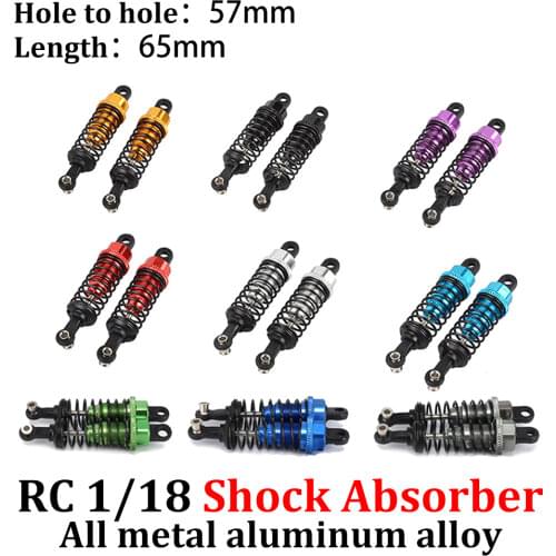 2pcs Shock Absorber Aluminum Oil Adjustable Damper 65mm for Rc Car 1/18 WLtoys A959 A969 A979 Hsp Traxxas Trx4 Buggy K929 Hpi